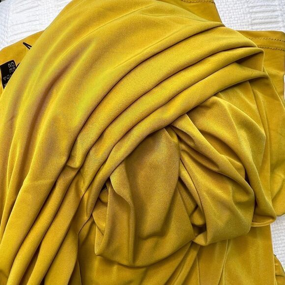 NASTYGAL Collection Double Layer Dress One Shoulder Mustard ColorSize 0 - Picture 9 of 12